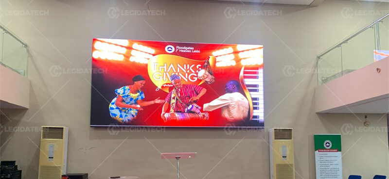 5x2.5m Indoor P3.9 LED Screen for RCCG Church in Lekkie,lagos,Nigeria-