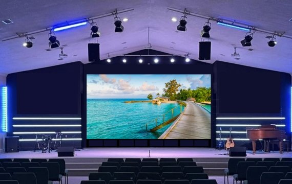 ehonor church led screen-install