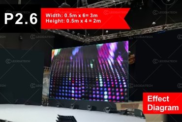 stage LED screen M-3X2-P2.6