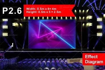 stage LED screen M-4X2.5-P2.6