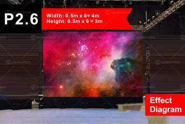 stage LED screen M-4X3-P2.6