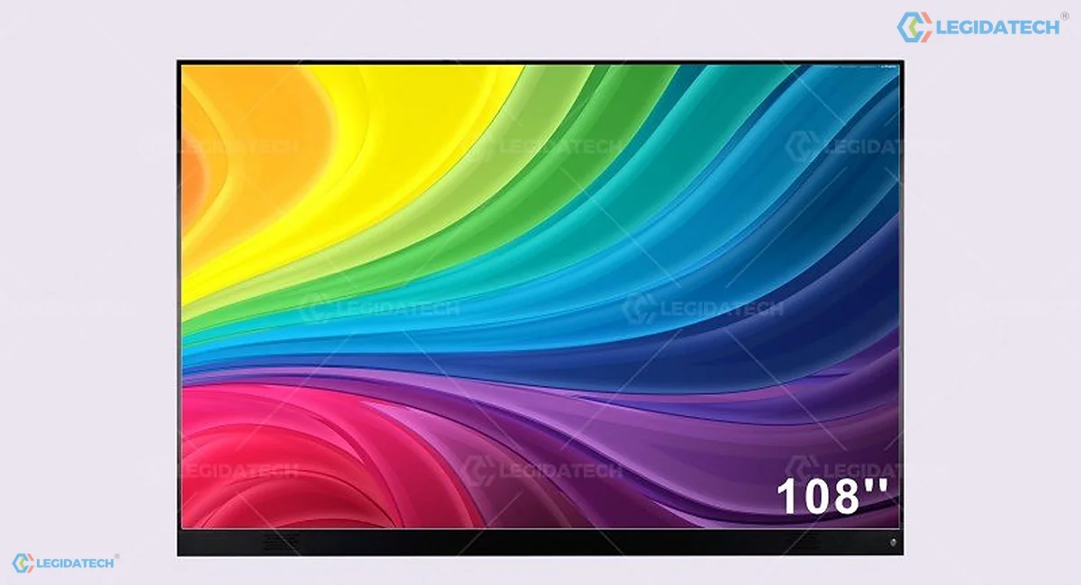 All-in-one COB display for church - 108 inch panel on a mobile stand