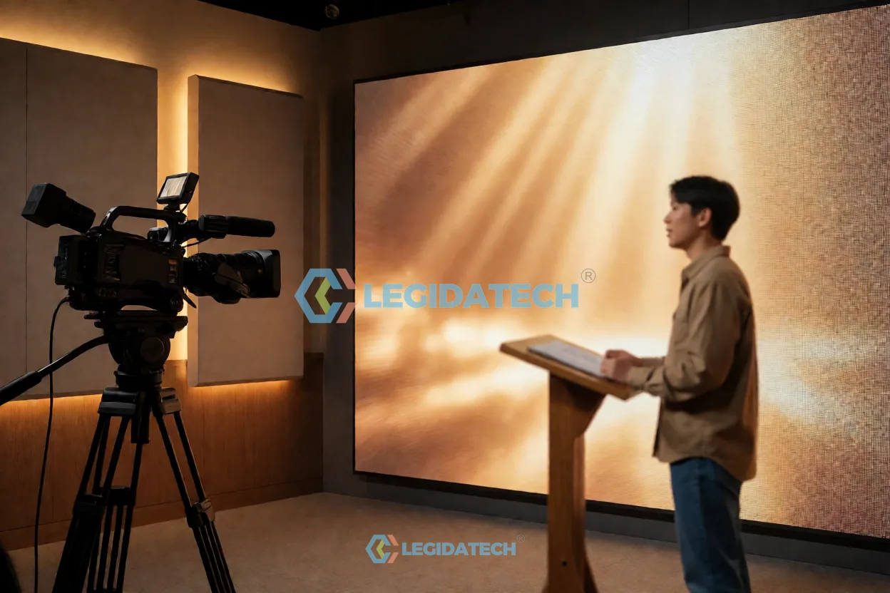 CPS series fine pitch LED wall as church streaming and broadcast backdrop