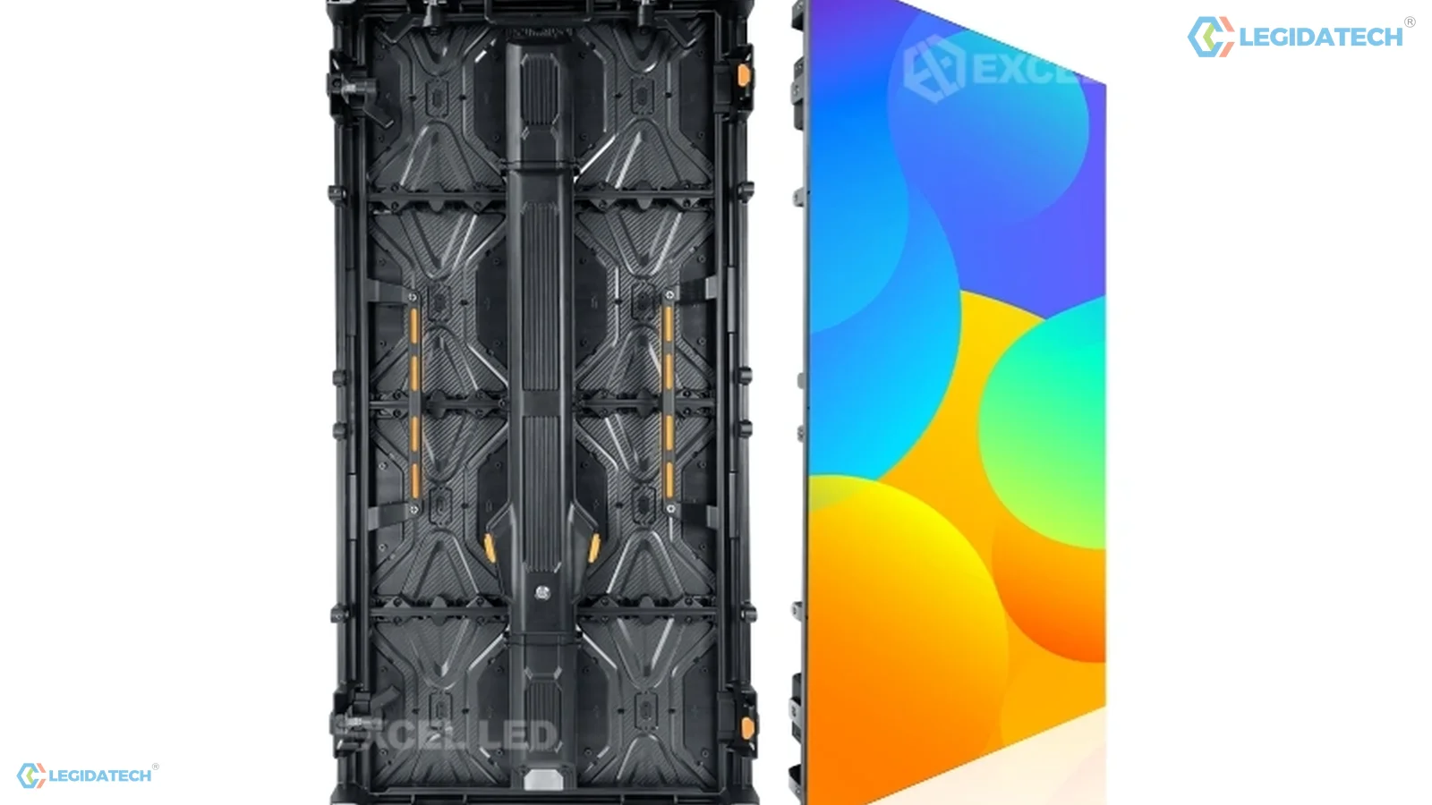 Church event LED screen - Max series 500x1000mm stage cabinet, rear spine frame and lit display face